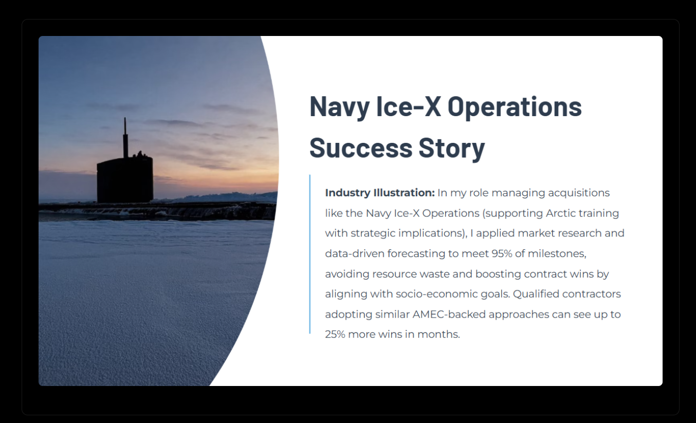 Navy Ice-X Operations Success Story